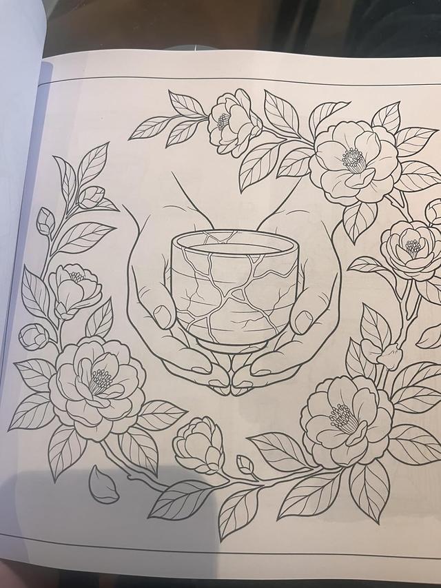 Customer photo by Maysan B - The Kintsugi Mind coloring book review